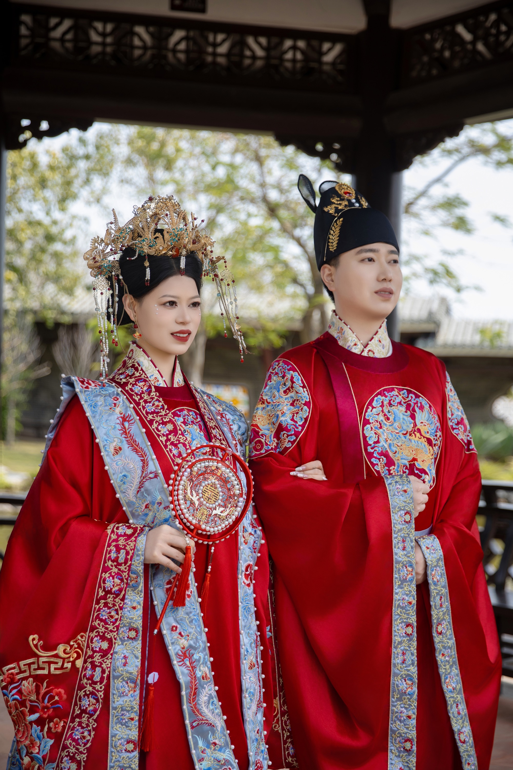 汉服苏式园林婚纱照