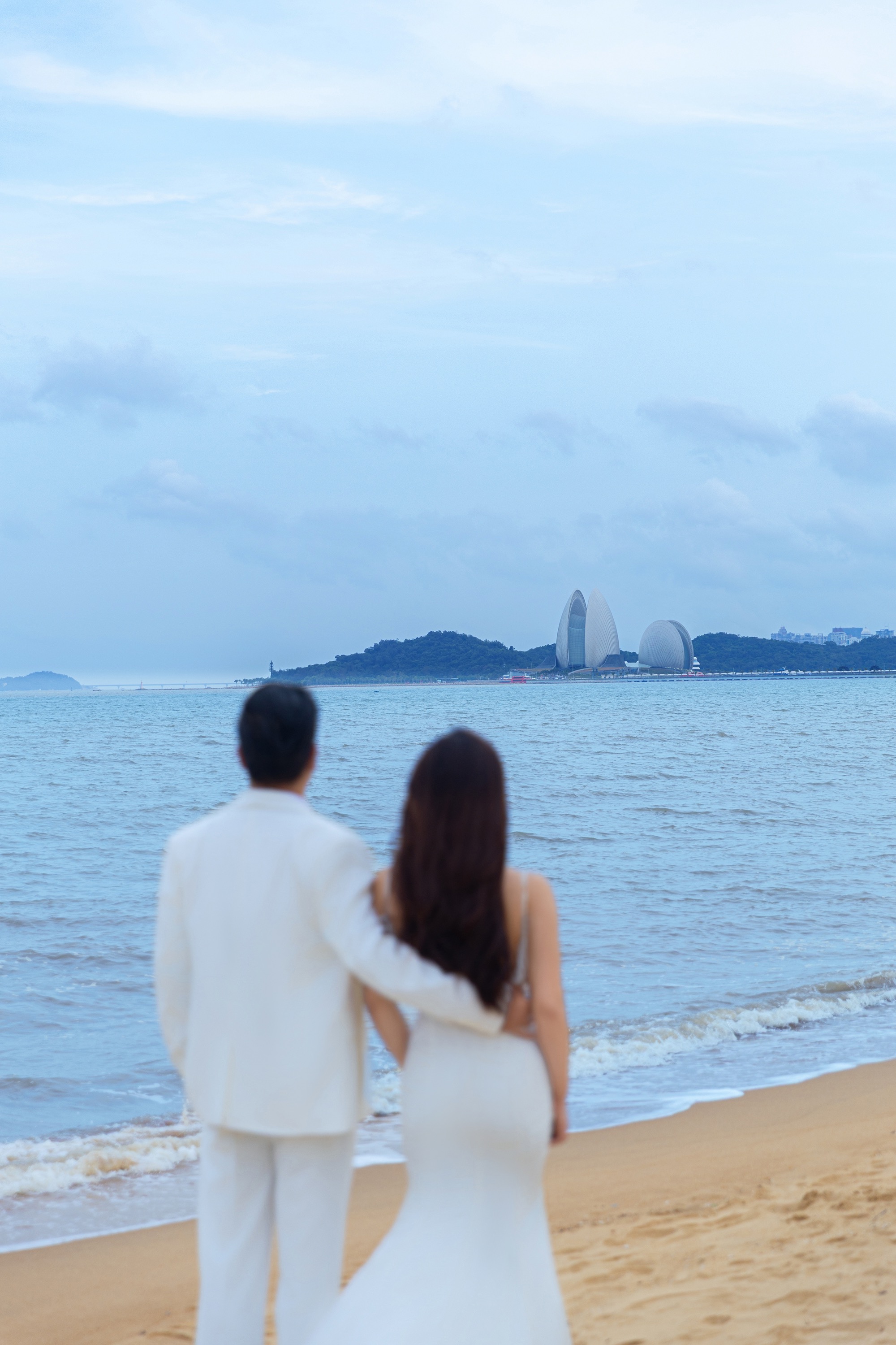 海景沙滩婚纱照拍摄