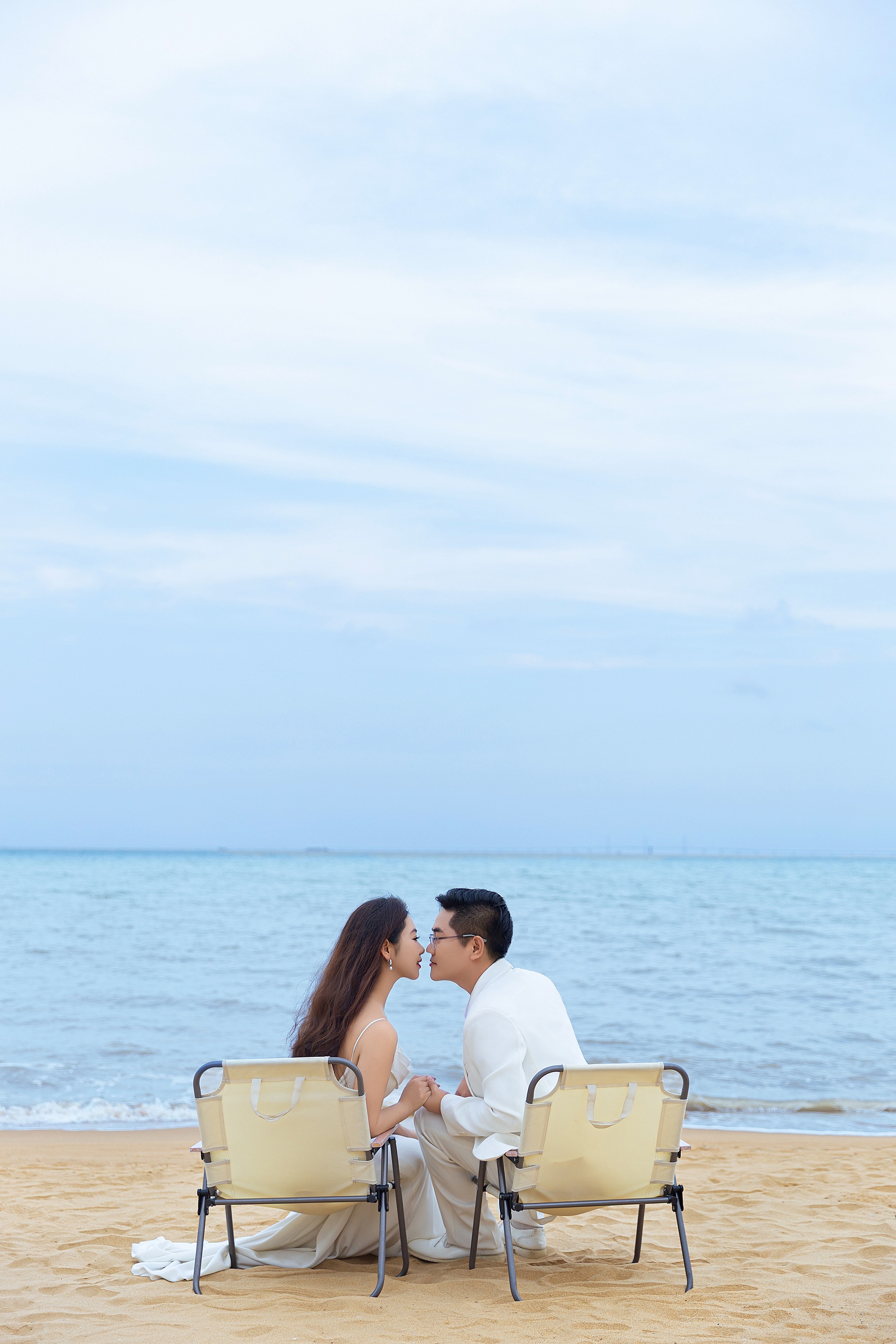 海景沙滩婚纱照拍摄