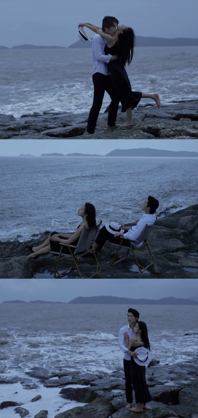 电影感海景婚纱照