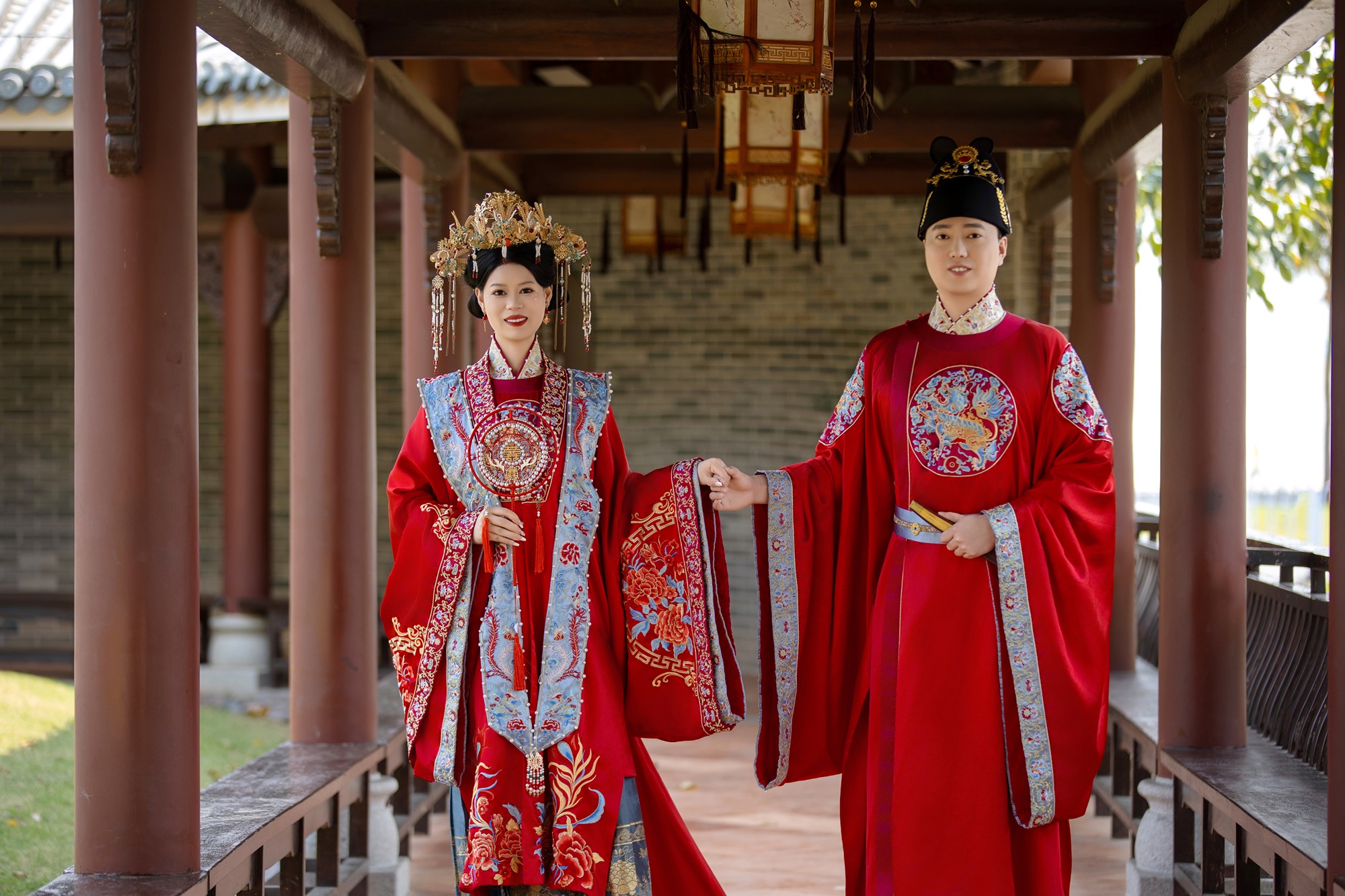 汉服苏式园林婚纱照