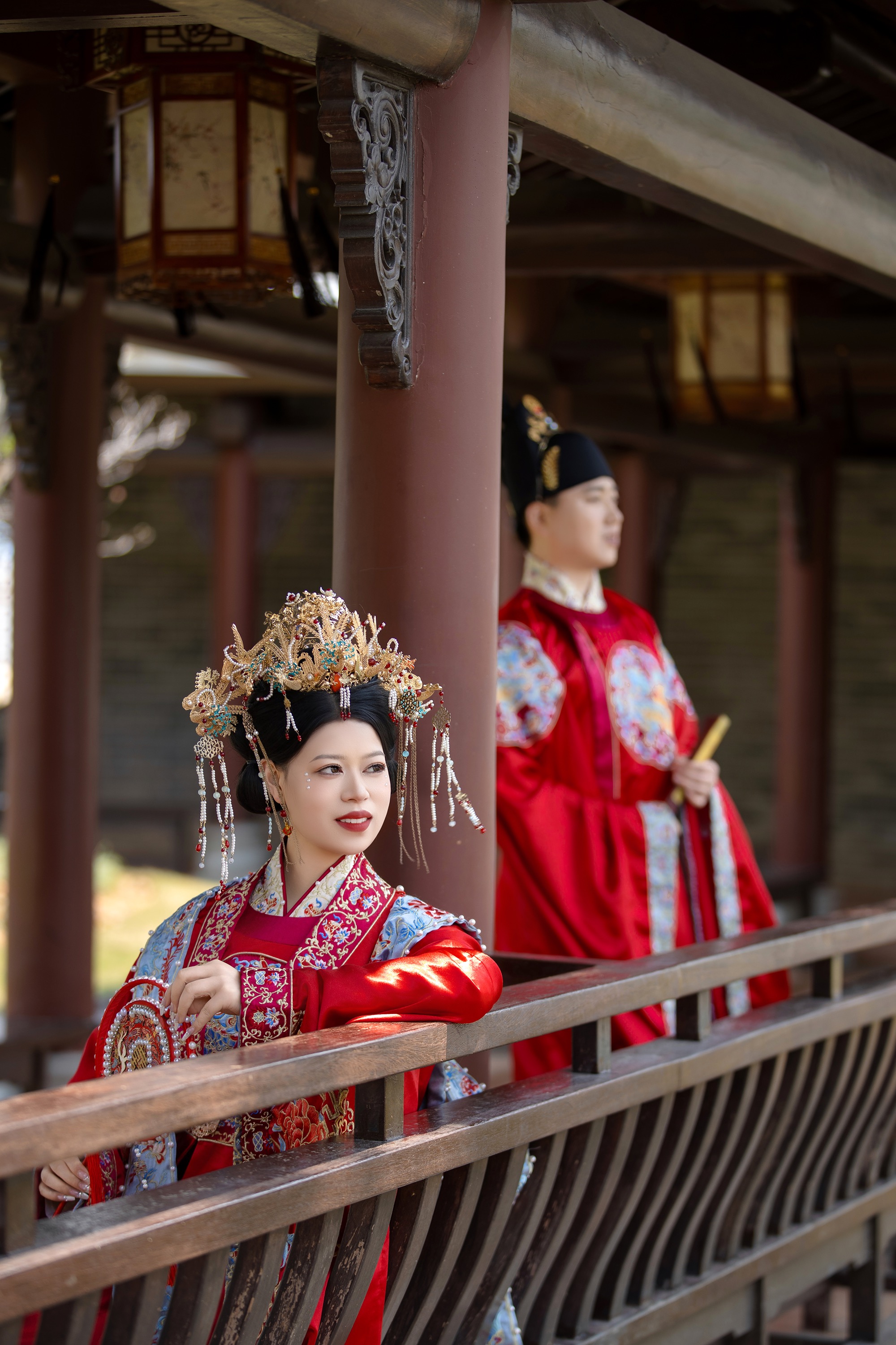 汉服苏式园林婚纱照
