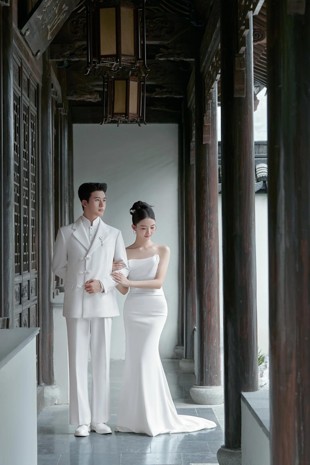苏式复古园林婚纱照