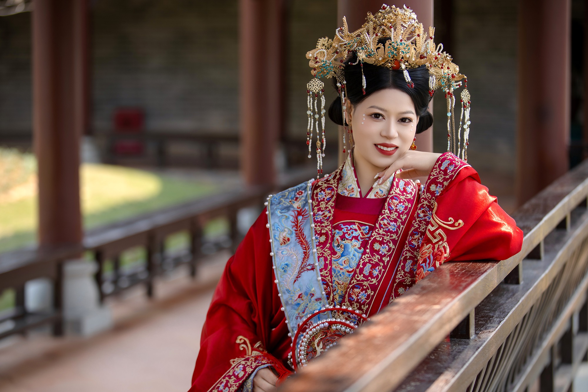 汉服苏式园林婚纱照