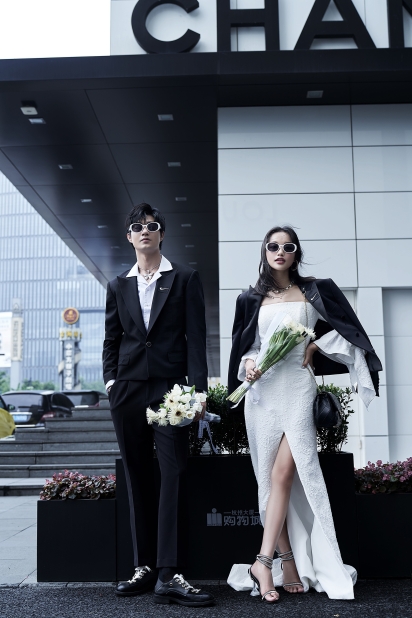 都市时尚街拍婚纱照