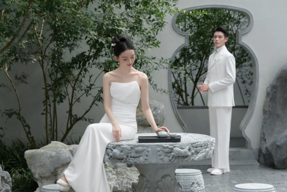 苏式复古园林婚纱照